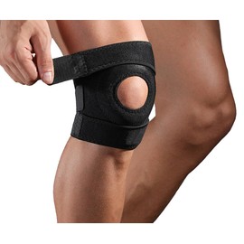 SUJAYU Knee Brace for Men Women Knee Braces for Knee Pain, Patellar Tendon Support Strap, Knee Brace for Meniscus Tear Compression Sleeve, Fit Under 170lbs (Black)