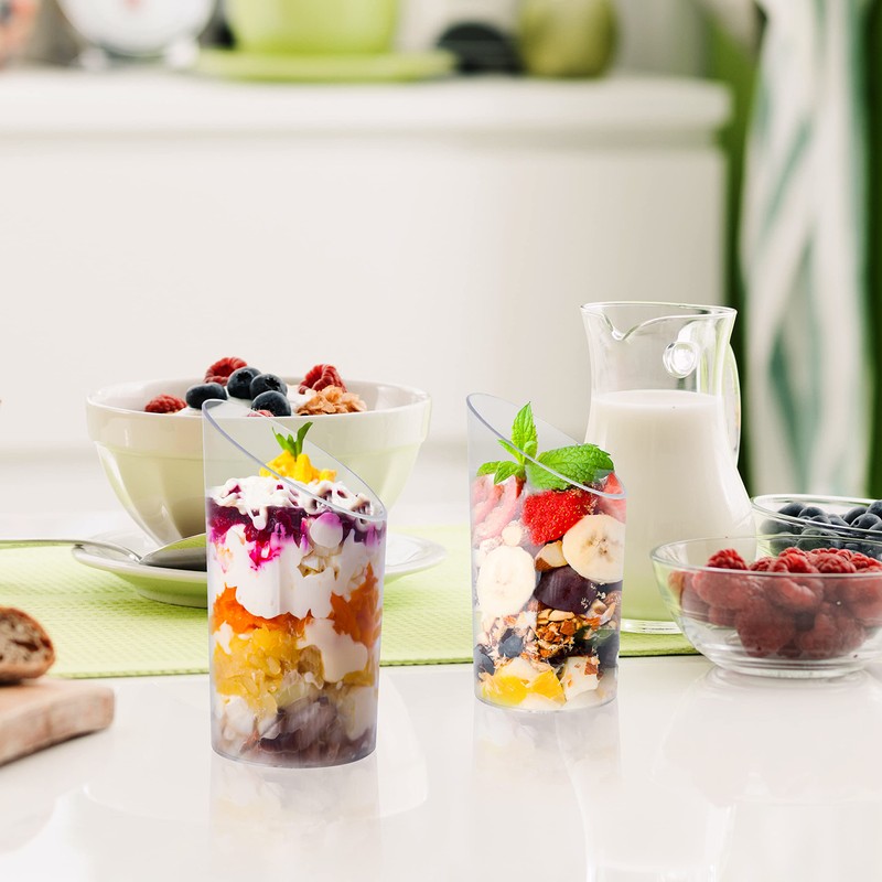 BELLE VOUS Pack of 50 Mini Plastic Dessert Cups -
