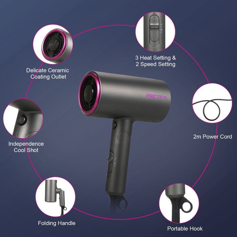 2000W Hair Dryer Large Wind Quickly Drying Hydrate Hair Household
