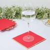 Tableclothsfactory 50 Pack | 2 Ply Soft Red with Gold