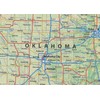 Kansas, Oklahoma, Missouri and Arkansas Poster Map - 23.3 x