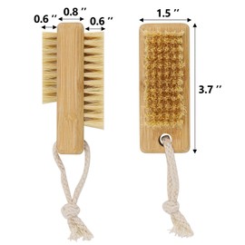 Nail Cleaning Brushes for Fingernails 2-Sided Non-Slip Brush with Hanging Rope Wooden Nail Brushes 4 Pack