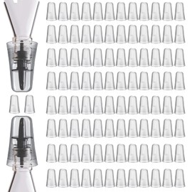 Translucent Liquor Pourer Covers Universal Bottle Pour Dispenser Liquor Bottle Covers Dust for Home Kitchen Tools Supplies (Clear, 100 Pieces)