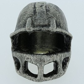 Jig Pro Shop Paracord/Lanyard Bead in Pewter by Marco Magallona (Football Helmet)