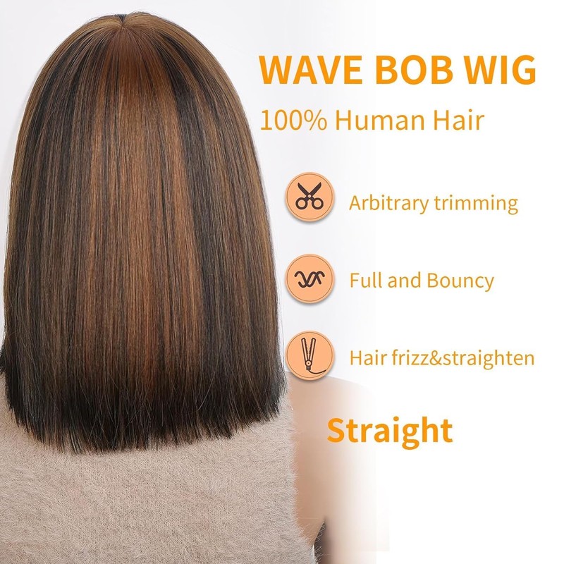 Bob lace front wig ombre 10 Inch