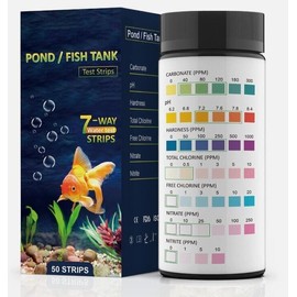 100pcs Fish Tank Test Strips 7-Way Aquarium Testing Kit Freshwater & Saltwate