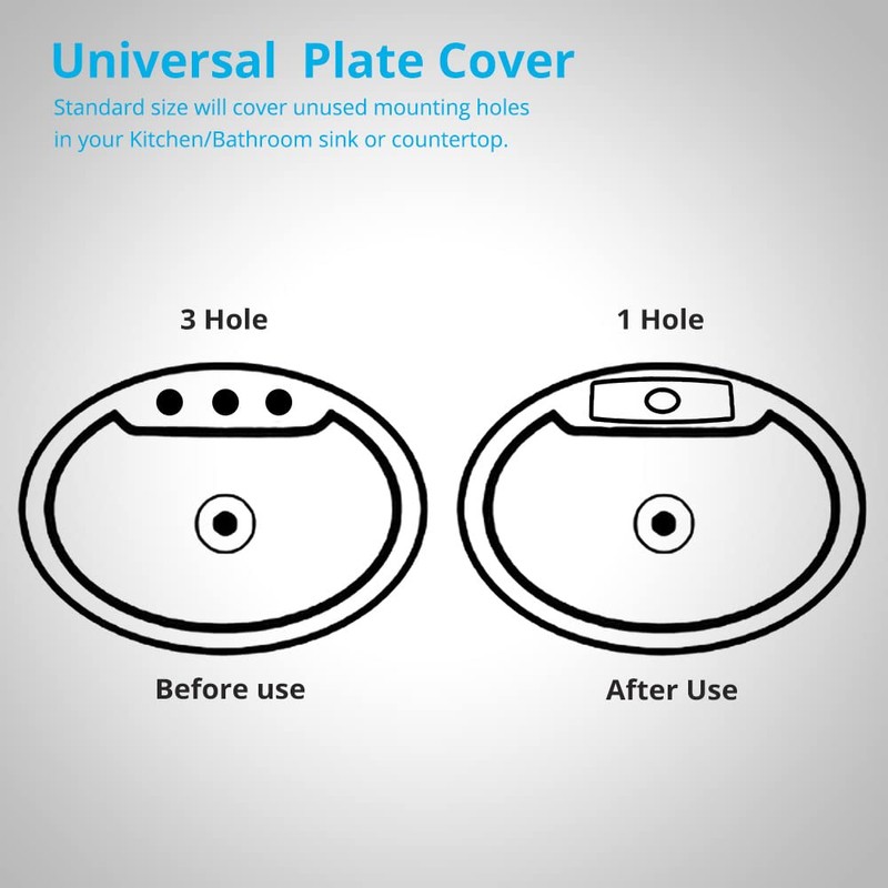 Wovier Faucet Plate,Oil Rubbed Bronze Sink Hole Cover Plate,6" Escutcheon