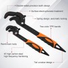 Kakalote 2pcs Pipe Wrench with 1pair Gloves,Self Adjusting Wrench Plumbing