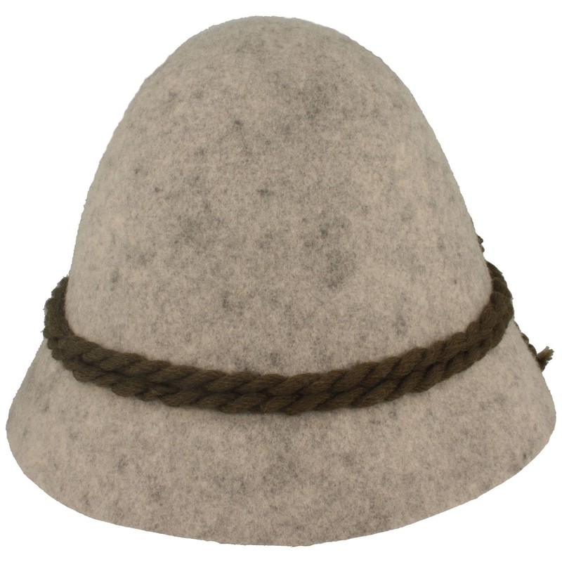 Faustmann Bavarian Men's Costume Hat Stopper Hat, Mottled light grey