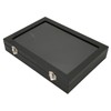 Pin Display Case Dustproof Transparent Glass Lid Badge Storage Box