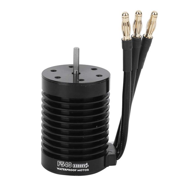 RC Motor, F540 Waterproof 4 Pole Non-Inductive Brushless Motor Accessories RC Electric Motor for 1/10 RC Car (3300kv)