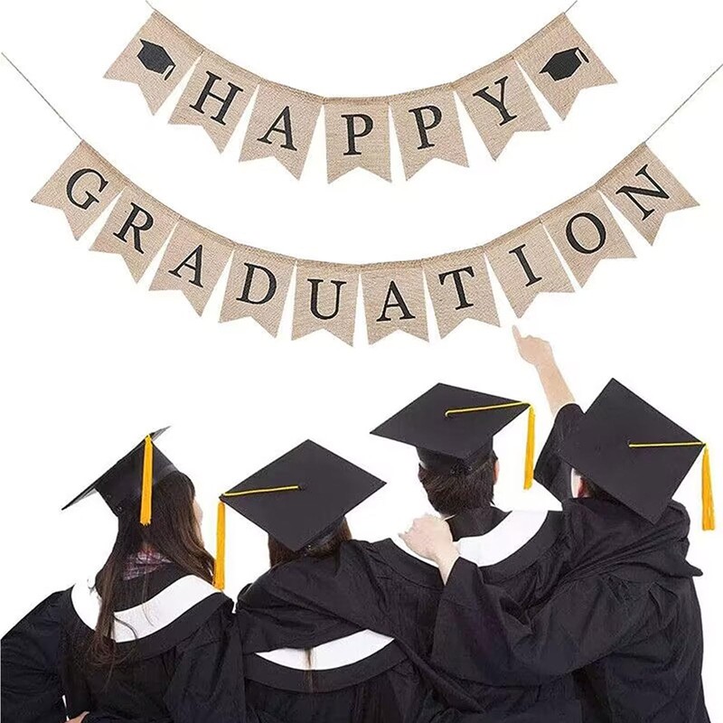 iwiio Happy Graduation Banner, Graduation Decorations, Congratulations Banner Garland for