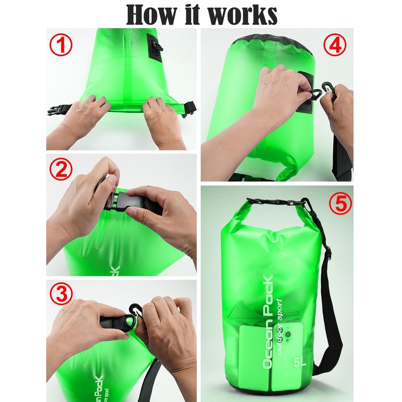 Henrycares Dry Bag, Green, Fashion