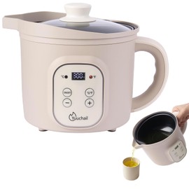 Yuuchail 1.6QTs Electric Wax Melter with Digital Display, Precise Temp Control 90–300°F, 3-Hour Auto Shut-Off & Non-Stick Coating, Wax Melting Pot for DIY Candle Making, Soap Making, Wax Crafts