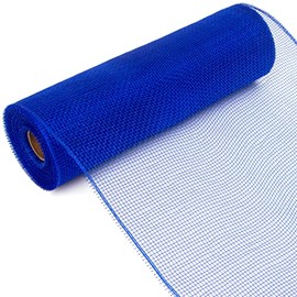 Ribbli Royal Blue Mesh Ribbon,10 inch x 30 feet(10Yard), Patriotic Ribbon for Wreath Swags and Christmas Tree Decoration (Non-Metallic)
