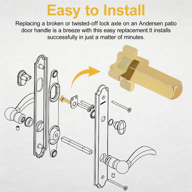 4 Pack Replacement Andersen hinged Patio Door Lock Actuator, Compatible