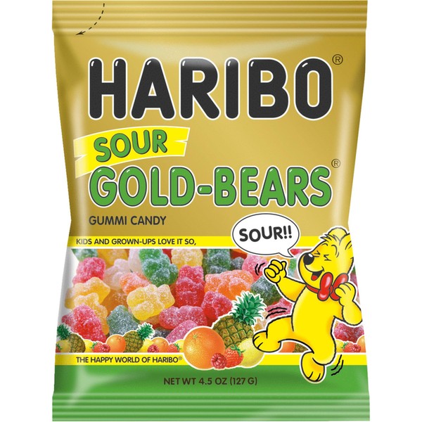 Gold Bears Sour Gummi Candy 4.5 oz. (Pack of 3)