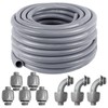 Liquid-Tight Conduit 50 ft and 8 Pieces of Connector Kit,Electrical