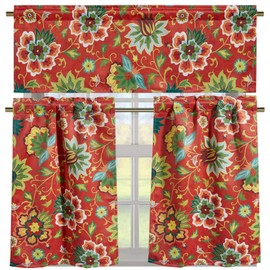 Aldopein Country Rustic Kitchen Curtains, Vintage Boho Farmhouse Short Curtains Small Half Window Curtains for Bedroom Kitchen Bathroom, Cottagecore Blackout Privacy Curtain Tiers 36 Inches 2 Panel