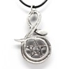 Trilogy Jewelry Pewter Snake Pentagram Star Pentacle Pendant on Leather