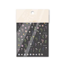 Flower Nail Stickers for Spring 4 Sheets 5D Nail Art Decals for Women Flower Stickers Decoration