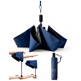 Duerfusa Folding Umbrella, Parasol, Folding Umbrella, Men's, Lightweight, One-Touch, Automatic Opening/Closing, Strong Durable Fiberglass, For Rainy Season, Sunny or Rainy Season, UV Protection, UPF
