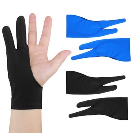 EastyGold Artist Drawing Tablet Gloves Two Finger Graphics Painting Glove Free Size Creative Both Right and Left Hand