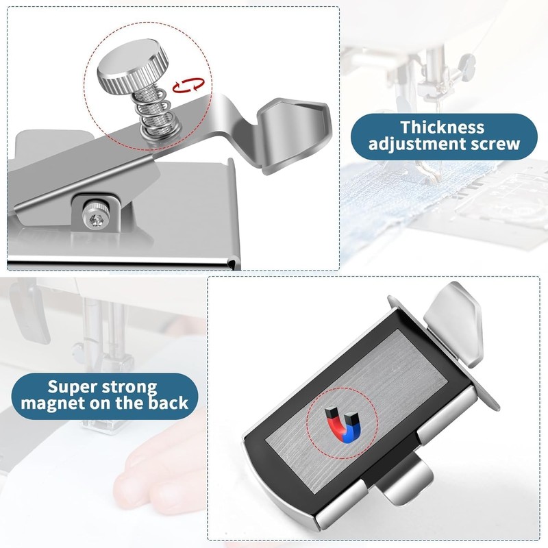 Magnetic Seam Guide for Sewing Machine,Sewing Guide with Clip,Multifunctional Sewing