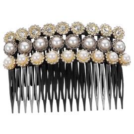Baluue Elegant Hair Combs Women Side Comb Set Pearl Rhinestone Hair Accessories
