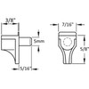 5mm Bracket Style Cabinet Shelf Support Pegs - White Plastic