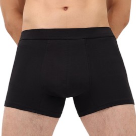 IRISMORII Urinary Incontinence Underwear for Men Washable Bladder Control Brief with 60 ML Absorbency Leak Proof Trunk (Black XXL)