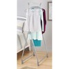 Foldable Garment Rack - Rolling Clothes Rack - Adjustable Height