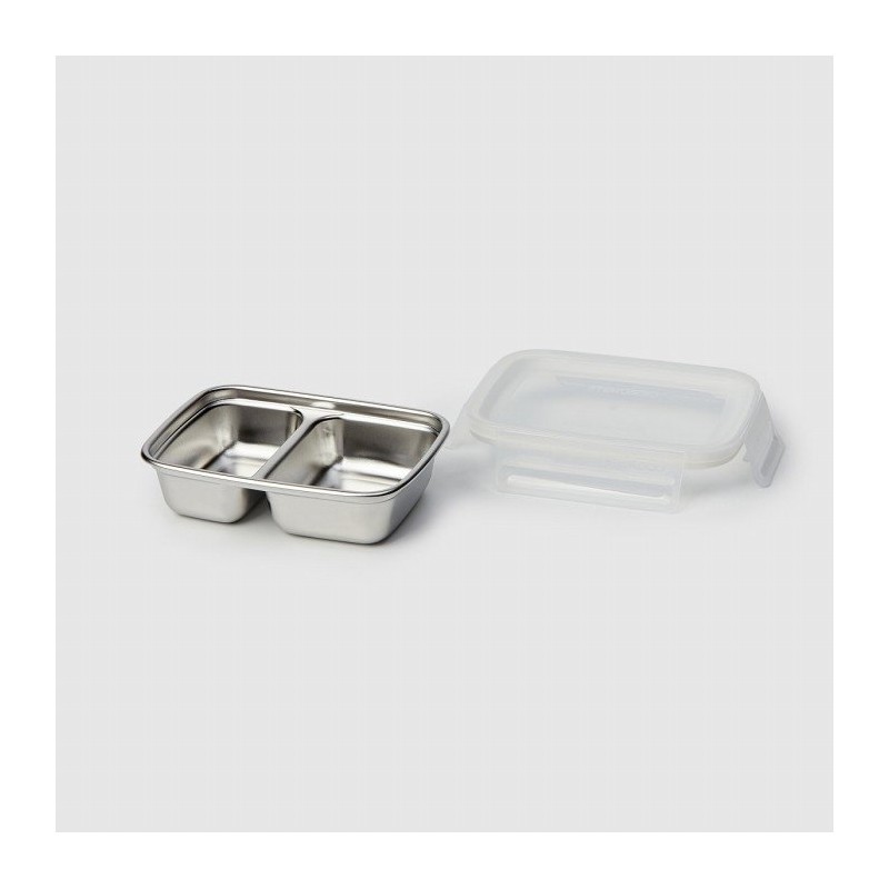 Jaju JAJU stainless steel square two compartment sharing cupboard_300ML, silver