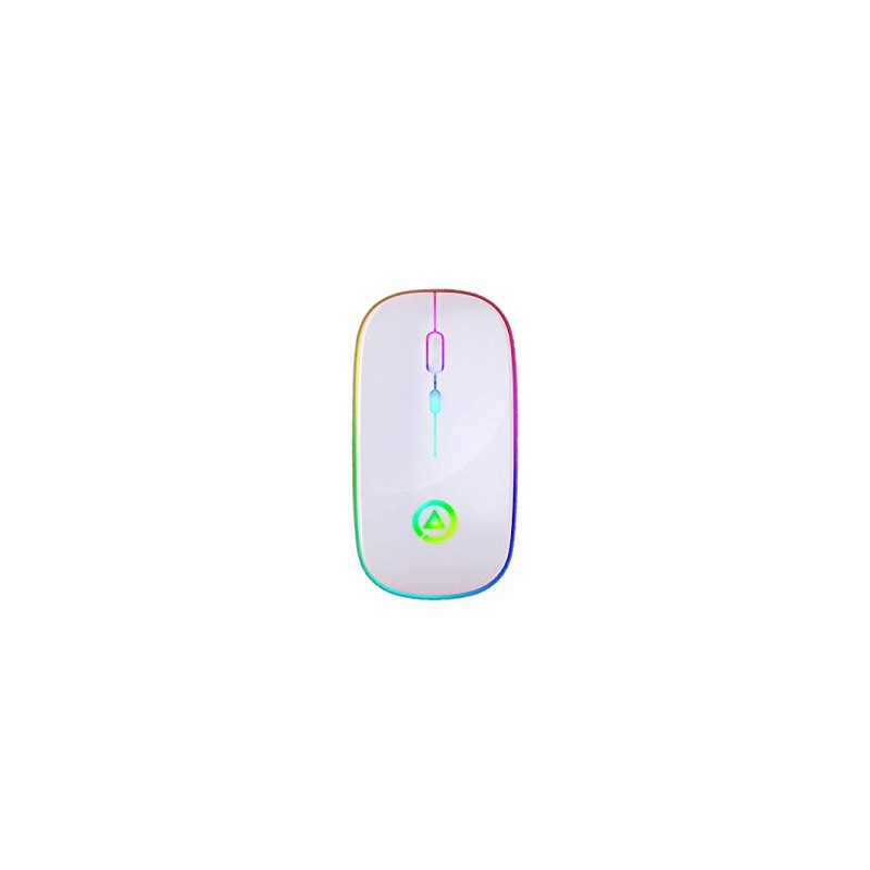 A2 Mouse Luz Led Inalambrico Recargable Color Blanco 2.4G Portatil
