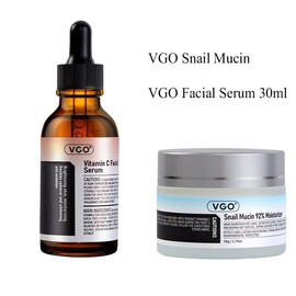 AOLG VGO Baba De Caracol Restorative Daily Care Set-Vitamin C Serum | 92% Snail Moisturizer for Hydration Skin Radiance moisturizing Skin Repair Hydrating Facial Skincare Comfort Moisture Hydrate skincare gift - Specification: VC Facial Serum 30ml+Snail 