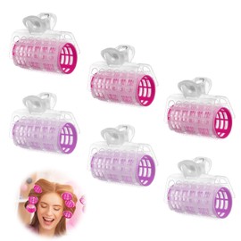 PAVIKE Hand Winding Curler, Set of 6, Magic Bangs Curler, Color Sleeping, Hand Winding Curler, Bangs Curler, Hairstyle, Easy to Wind, Harmless to Hair, Easy to Use, Stylish, Small Face Effect, Walnut