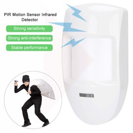 VBESTLIFE 12V Wired Dual PIR Motion Detector,Infrared Sensor Alarm,Home Security System Alarm for Stores/Homes/Office Buildings/Factories.