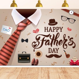 woodbu 7X5FT Father's Day Backdrop,Fathers Day Banner Father's Day Background Happy Fathers Day Backdrop Family Decor Backdrop Fathers Day Backdrop Party Decor Supplie