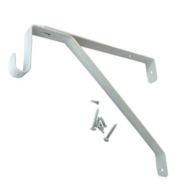 Desunia Oval Closet Rod Shelf Bracket - Adjustable for Rear Cleat Strip - White - 1 Pack