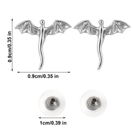 Dragon Earrings for Women, Stylish Dragon Stud Earrings Fantasy Cute Animal Earring Silver Lightweight Statement Jewelry Gifts for Women