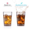 60 Pcs Reuable Ice Cubes White Clear Plastic Ice Cube