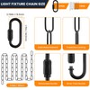 6 Feet Industrial Black Light Fixture Chain Kit with Ceiling