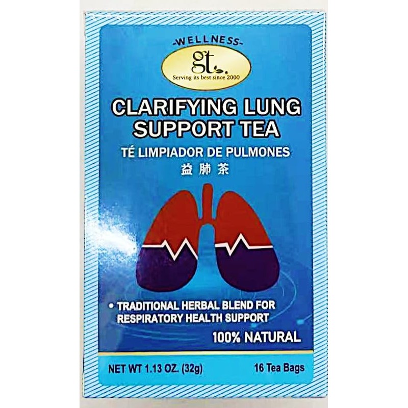 Clarifying Lung Support Tea, Natural Herbal Blend, (16 Tea Bags,
