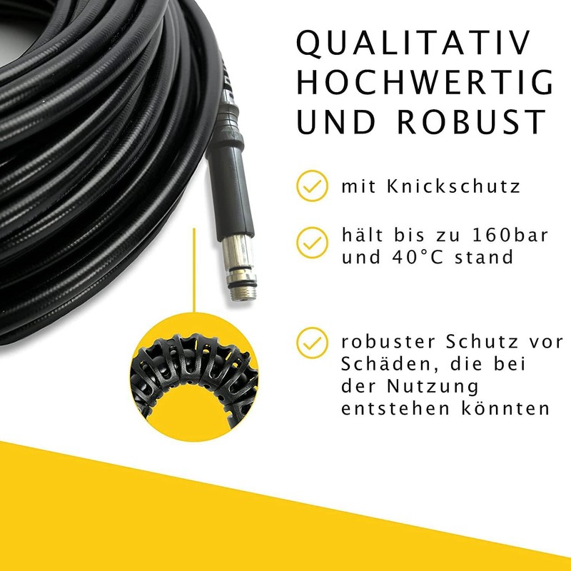 10 Metre Pipe Cleaning Hose for Pressure Washers - Easily