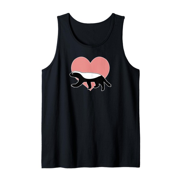 Honey Badger Heart Honey Badger Lover Honey Badgers Tank Top
