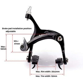 UPANBIKE Road Bicycle Fixed Gear Bike Aluminum Alloy Front Rear Caliper Brake(Silver)