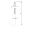 DAIDOHANT 10176048 Slate Hook [For C-Type Steel] (Iron/Chromate) (Nominal Diameter