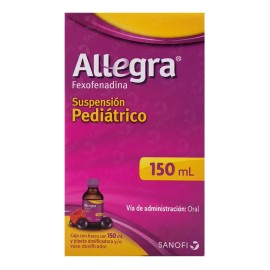 Allegra Suspensión Pediátrica para Rinitis Alérgica y Urticaria 150 ml. Controla los Síntomas de Alergia en niños de 6 Meses a 11 Años