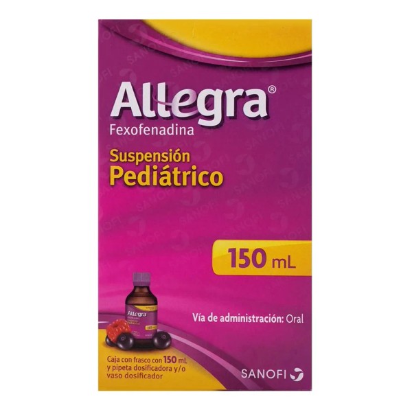 Allegra Suspensión Pediátrica para Rinitis Alérgica y Urticaria 150 ml.
