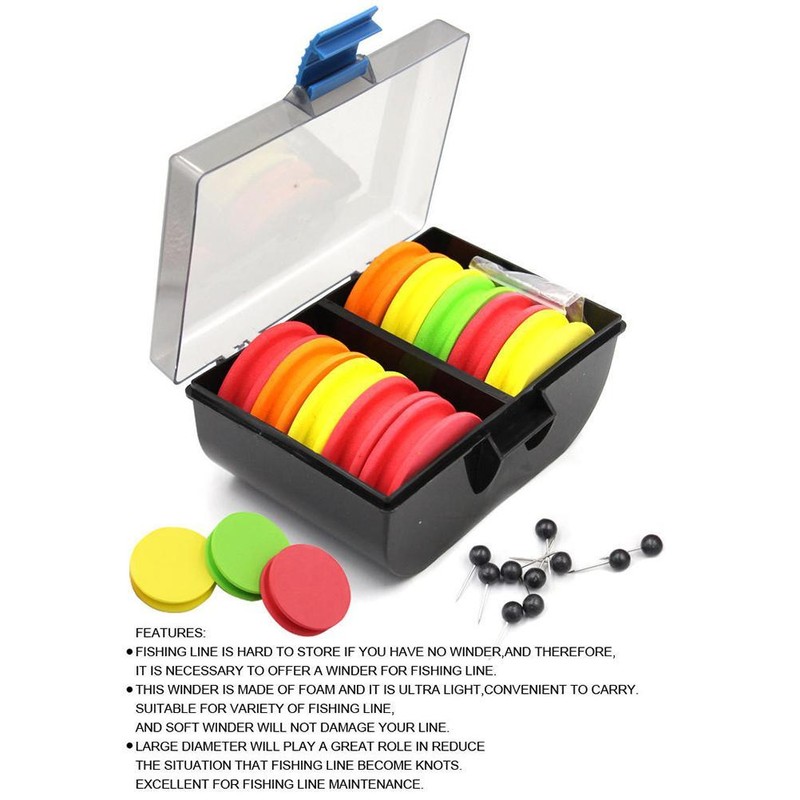 EVA Foam Rig Winders in Storage Box Sea Fishing with